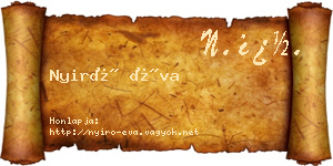 Nyirő Éva névjegykártya