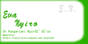 eva nyiro business card